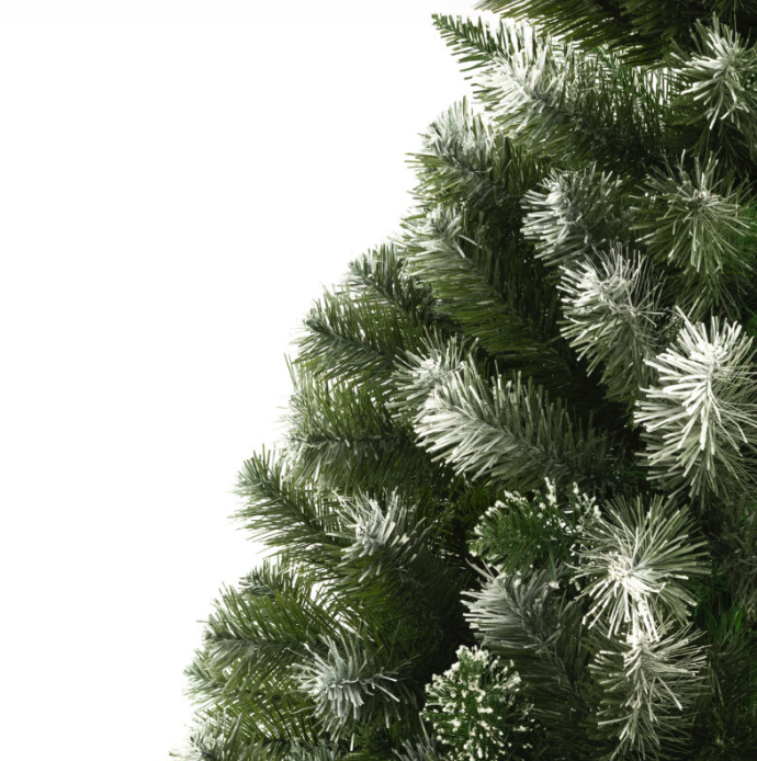 CHOINKA NA PNIU OŚNIEŻONA Z SZYSZKAMI