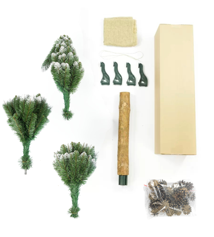 CHOINKA NA PNIU OŚNIEŻONA Z SZYSZKAMI